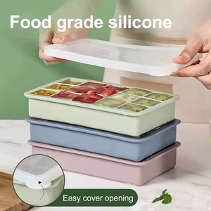 Nouveau couvercle en silicone pour bac à glaçons en gel de 15 cubes, anti-odeur, anti-bactérien, pour la conservation des glaçons frais, bac à glaçons carré - Product Image 6