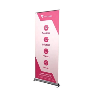 Venta al por mayor impresión personalizada 200x200 85cm <span class=keywords><strong>x</strong></span> 80cm pancarta enrollable o pancarta retráctil para exposición y evento de Feria Comercial - Product Image 1