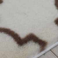 Tapis de salon moderne en fausse fourrure de lapin à poils coupés, double tissage, à poils courts, style designer, vente en gros