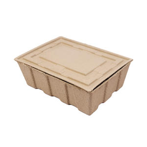 Boîte de rangement en pulpe de papier compostable, plateau de bureau biodégradable, alternative écologique aux bacs en plastique, tailles personnalisables - Product Image 6