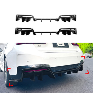 Bmw I3 Rear Bumper Diffuser Carbon Fiber Texture Piano Black Abs Material For 2022+ Models - Product Image 1