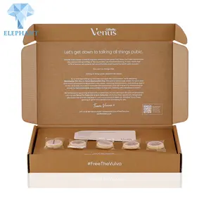 Kotak Kecantikan Persegi Ramah Lingkungan Kustom Set Kosmetik, Kotak Tampilan Lipat Kraft Kosmetik Set
