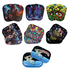 Bandeja Rectangular de Plástico con Diseño Espacial de Calavera de Astronauta, Accesorio de Almacenamiento Moderno - Product Image 4