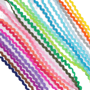 Encaje de punto de poliéster 100% ecológico de alta calidad, 8 mm, patrón sólido, 2 cm de ancho, 31 colores disponibles, para manualidades, vestidos y bolsos - Product Image 1