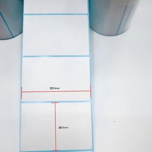 Papier d'étiquettes thermiques autocollantes Xinlang Série 90, base blanche brillante, autocollants pour produits d'impression express - Product Image 2