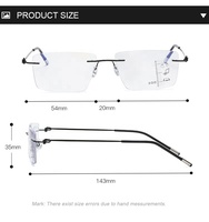 Lunettes de lecture progressives anti-lumière bleue ultra-légères de haute qualité pour hommes et femmes, sans monture, avec verres multifocaux