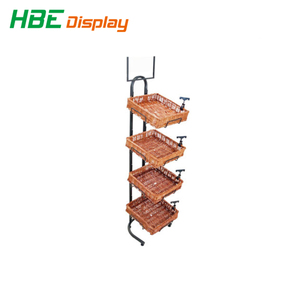 Highbright Metal 1-Tier Multipurpose Storage <b>Rack</b> Sign Clip Wicker Basket Stand Light Duty Quick Installation for Supermarket - Product Image 1