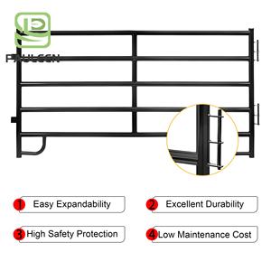 Panel de valla de caballo de tubo ovalado redondo cuadrado portátil galvanizado y recubierto de polvo Paneles de valla de corral de ganado con techos - Product Image 3
