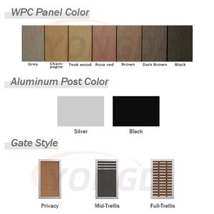 Bên ngoài WPC cổng hàng rào động cơ điện nhôm kim loại nhập ngang Composite gỗ đường lái xe đu trượt vườn cổng - Product Image 4