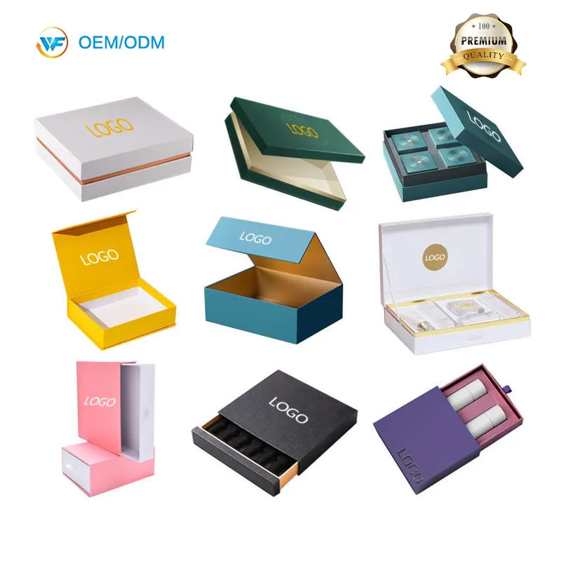 Benutzer definierte Logo Magnet deckel Schublade Verpackung Design starre Pappe Schmuck Geschenk box Papier Hochzeit Luxus große Geschenk box Verpackung