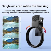 Objectif CPL universel à clipser de 52 mm, filtre polarisant rotatif pour téléphone portable, élimine les reflets, photographie de paysage, vlog