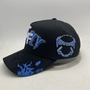 Prezzo di fabbrica cappelli con logo diamantato americano <span class=keywords><strong>basket</strong></span> sport berretto in pelle scamosciata fodera di raso cappelli Dandy - Product Image 2