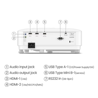 Vente en gros de projecteur DLP EH6834, 4000 lumens ANSI, Full HD 1080P, contraste 20000:1, VGA, bureau professionnel