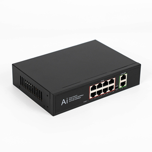 Bộ chuyển mạch Ethernet <span class=keywords><strong>Gigabit</strong></span> PoE 8 cổng + 2 cổng <span class=keywords><strong>Gigabit</strong></span> RJ45 liên kết lên mạng, truyền dẫn 100m, ổn định cao 30W với chuẩn IEEE802.3AF/AT - Product Image 2