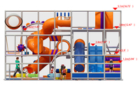 Aire de jeux intérieure pour enfants CE ASTM, équipement de jeu souple pour tout-petits, maison de jeu avec piscine à balles, toboggan, tunnel et zone de jeu de rôle