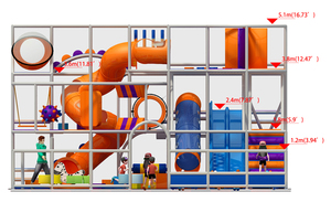 Area <span class=keywords><strong>Giochi</strong></span> per Bambini CE ASTM con Scivolo, Tunnel e Area per <span class=keywords><strong>Giochi</strong></span> di Ruolo, Piscina di Palline Morbida per Asili e Ludoteche - Product Image 4