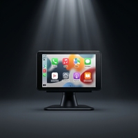 Caméra de tableau de bord D773-BG sans fil Carplay Android Auto avec écran tactile IPS de 7 pouces, vision nocturne Starlight et caméra de recul