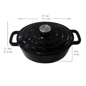 Ustensiles de cuisine ovales en fonte émaillée, rôtissoire pour poulet, casserole, four néerlandais, four français, ragoût, marmite, cocotte - Product Image 6