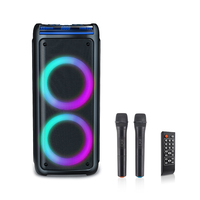 Altavoces de fiesta de Venta caliente CQA BT DJ Light Party Box Altavoces dobles de 6,5 pulgadas alimentados con luz de fuego
