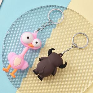 Porte-clés en métal personnalisé en gros, pendentif de sac cadeau en silicone 3D en forme de poupée - Product Image 3