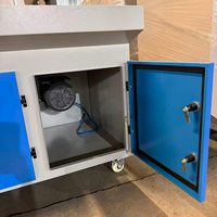 Mesa de Lijado Industrial Móvil con Ruedas Portátiles, Control de Polvo, Limpieza Automática por Pulsación, Certificación CE de Fábrica