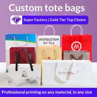 Sacs fourre-tout personnalisés fabriqués en Chine, petits lots, en papier kraft, avec impression de logo promotionnel pour entreprises, sacs d'emballage à emporter, personnalisables