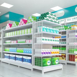 شيبانج سعر المصنع على الوجهين معدني متجر التجزئة سوبر ماركت الجندول رفوف رفوف للتسوق - Product Image 2