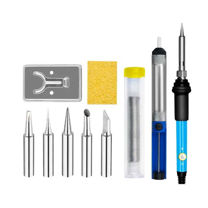 electric soldering iron 60W set 10 in 1 welding repair tool kit adjustable temperature welding hand tool