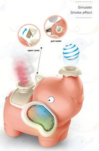 Elefante de juguete eléctrico con ruedas universales, luz y música, pulverizador humidificador, bola inflable suspendida y juguete andador para niños - Product Image 2