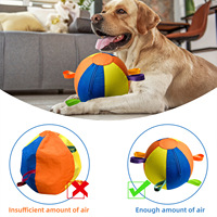 Set Mainan Bola Anjing Raksasa, Bola Tahan Gigitan untuk Golden Retriever, Mainan Interaktif, Bola Hewan Peliharaan untuk Hiburan Mandiri