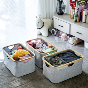 Fabric Storage <b>Basket</b> Large Capacity Oxford Cloth <b>Foldable</b> Kitchen Organizer for Sundries and Clothing - Product Image 4