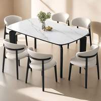 Meilleures ventes - Ensembles de salle à manger - Table à manger avec 4 chaises, idéale pour les repas en famille et les espaces de restauration commerciale