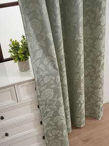 Summer Anne's Nordic Minimalist Épaissie Dentelle Enduit Chambre à coucher Salon Rideaux finis occultants complets - Product Image 5