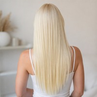 Extensions de cheveux à clipser pour femmes, 100 % cheveux humains, double trame avec clips métalliques, volume naturel, ajoute de la longueur.