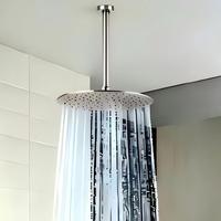 Bras de douche droit moderne en acier inoxydable de 8 pouces, à sortie d'eau unique, fixation murale, pour bain et douche, écologique, haute pression