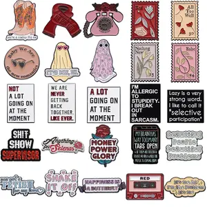 סיכות אמייל של אלבומי מוזיקת פופ, סיכות של זמרי רוק, תווים, קלטות, סיכות דש, תכשיטים לאוהדים, מתנה סיטונאית - Product Image 1