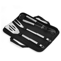 Ensemble d'outils de barbecue en acier inoxydable, 6 pièces, spatule à long manche, pinces, fourchette, kit de cuisine en plein air, finition polie durable