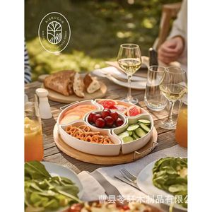 <b>Ceramic</b> dried fruit platter combination, multi-compartment fruit <b>plate</b>, creative snack <b>plate</b> for living room, candy <b>plate</b>, - Product Image 2