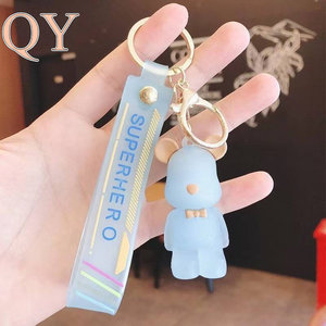 QY Wholesale <b>Cute</b> <b>Bear</b> Keychain for Girls High Quality Cartoon Bag Charm Key Ring Birthday Gift Fashion Pendant New Arrival - Product Image 6