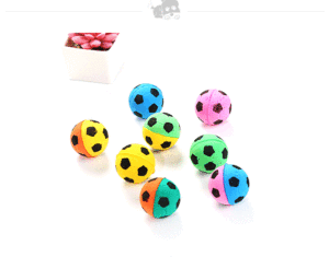 Großhandel umwelt freundliche Latex Fußball Schwamm Schaum Bälle Farbe verschiedene Katzen Haustier interaktive & Bewegung Cartoon-Stil Spielzeug - Product Image 5