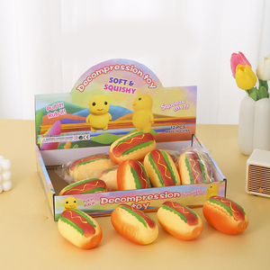 Hot Selling TPR Simulation Hot Dog Food Play Pressure Release Slow <b>Rebound</b> Promotional Gift Squeeze Toys for Kids Adults - Product Image 1