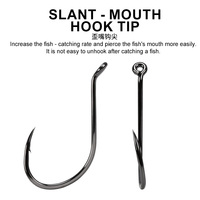Hameçons de pêche en eau salée TEASER Octopus Beak Strong Pressing Blade Point 201105, à pointe inversée, en acier forgé à haute teneur en carbone, OEM