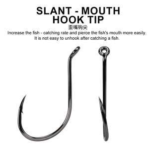 TEASER <strong>Octopus</strong> <strong>Beak</strong> Strong Pressing Blade Point 201105 Hook Reversed Offset Saltwater Fishing Hooks Forged High Carbon Steel OEM - Product Image 3