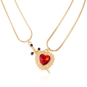 <span class=keywords><strong>2026</strong></span> न्यूनतम तलवार दिल हार का हार गोथिक पंक शैली जिरकॉन ने प्रेमी के लिए गहने सेट किए - Product Image 1