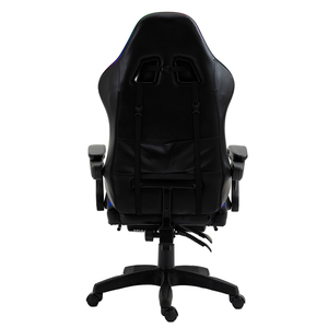 Silla de Juego RGB con Masaje y Altavoz Bluetooth, Silla de Oficina Reclinable de Cuero PU con Reposapiés y Almohada Lumbar - Product Image 4