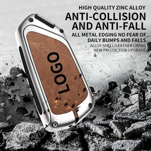 Funda de Lujo para Llave de Coche de Aleación de Zinc y Cuero, Protección Total, Carcasa para Llave Inteligente con Control Remoto para Volkswagen, Logotipo Personalizado al por Mayor - Product Image 3