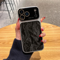 Coque de téléphone tendance avec motif flocon de neige et grande fenêtre, compatible Apple 17 Pro Max, iPhone 16, 15, 14, protection anti-chute