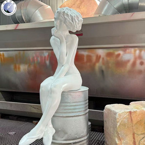 Statue d'<span class=keywords><strong>ange</strong></span> religieuse en fibre de verre sur mesure, directement de l'usine, pour la décoration d'églises et de jardins, utilisation extérieure - Product Image 6
