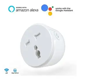 10A Indian tuya smart Life smart wifi plug with universal socket,app remote control and Alexa/google voice control,Timer