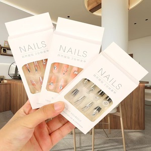 Autocollants pour ongles, 12 pièces, auto-adhésifs, forme ronde, longueur moyenne, pour usage général - Product Image 2